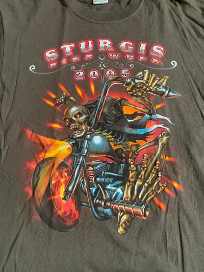 2 Vintage Sturgis T-Shirts (Size: Adult Medium), View more
