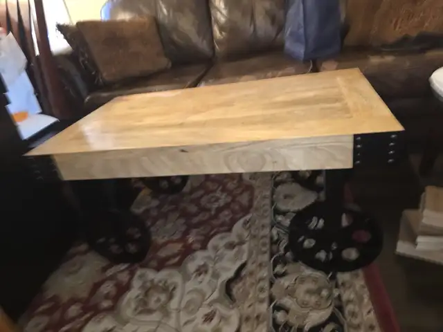 Antique Handmade Wooden Mango Wood Coffee Table With Wheels  in Coffee Tables in Oakville / Halton Region - Image 4