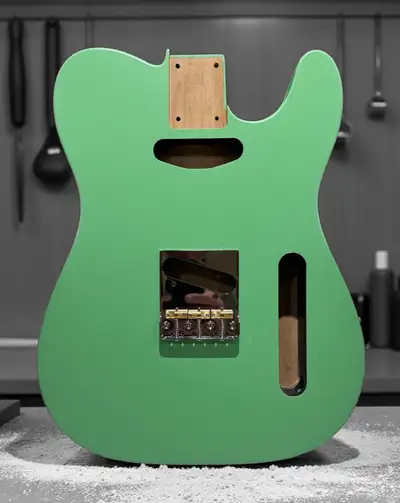 Surf Green Vintage Nitro Matte Alder TL Body 4 lbs 6 oz, View more