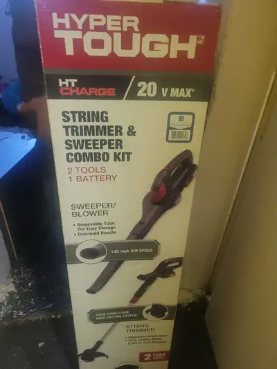 Hyper Tough 20V Max String Trimmer and Sweeper Combo Kit, View more