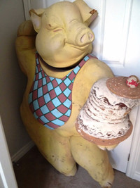 RESTAURANT DISPLAY salvaged 5' HOLY PIG! giant 5' great for PROP