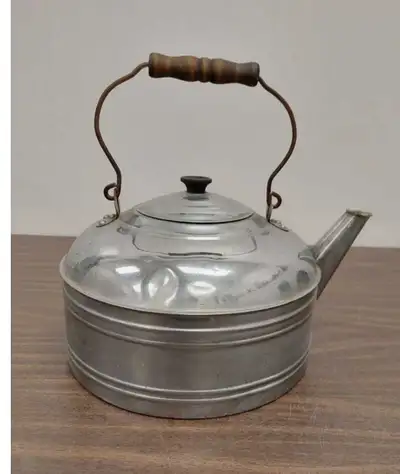 Antique Chrome plated copper kettle 3 are sold, View more