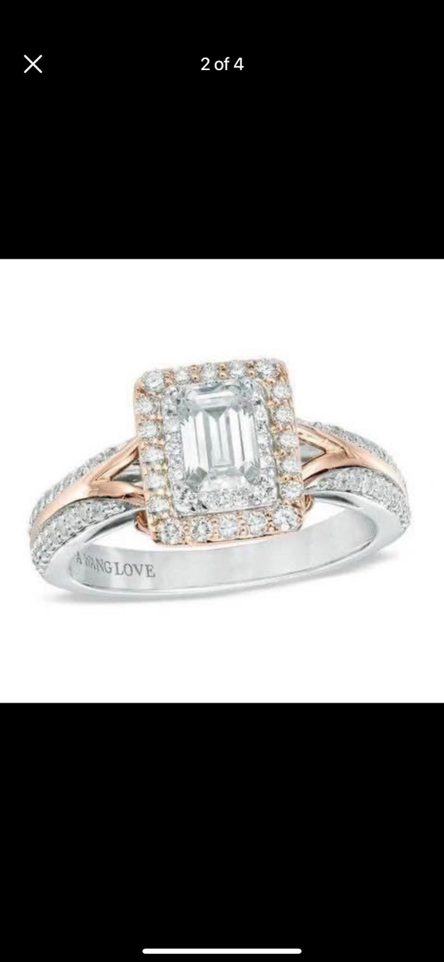 Gorgeous perfect condition Vera Wang diamond engagement ring in Jewellery & Watches in Regina - Image 2