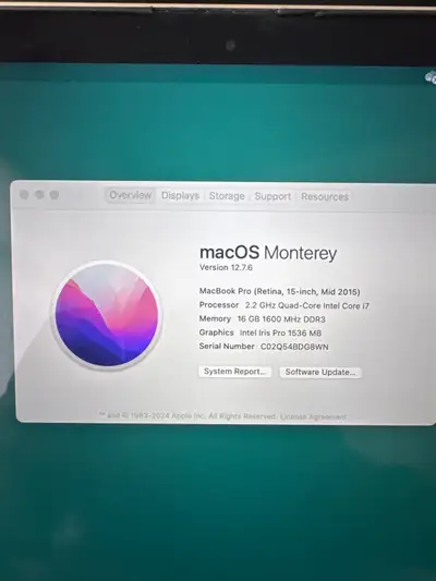 Apple MacBook Pro Mid 2015, View more