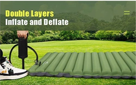 Inflatable Sleeping Pad/sleeping mat for Camping in Fishing, Camping & Outdoors in Kitchener / Waterloo