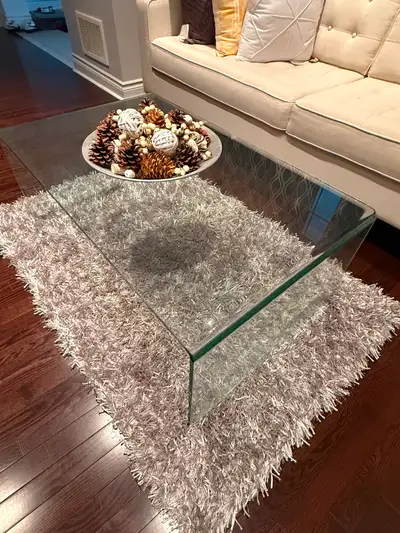 Modern Waterfall Glass Coffee Table, View more
