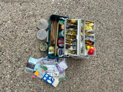 Fishing Hooks and Tackle Box, View more