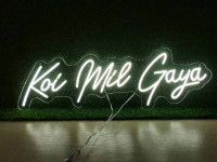 Neon sign available for rent - “koi mil gaya”
