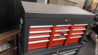 4 drawer 15.6" Tall Metal Tool Box w Metal Latch Closure, View more