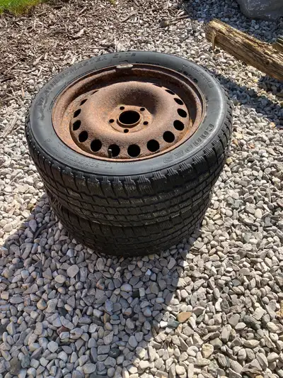 I have two 205/55R16 snow tires used for 3 seasons that were on the back, not the drive tires Lots o...