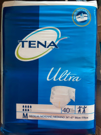 TENA Ultra, Medium sized Briefs for Men and Women. 40 count X 4