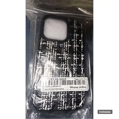 iPhone 14 Pro Black Tweed Case, View more