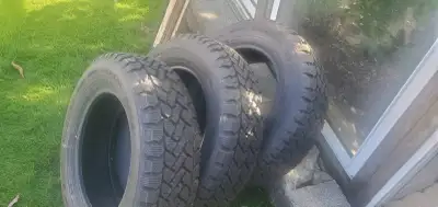 BRAND NEW! Rugged Pace Evo 15 inch winter tires in size P195/65R15. These radial tires have an M+S r...
