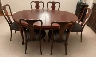 UNIQUE ANTIQUE ''' QUEEN ANNE DINNING  SET “ IN THE YEAR OF 1920, View more