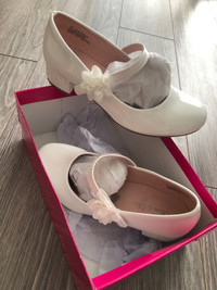 Girls formal white shoes