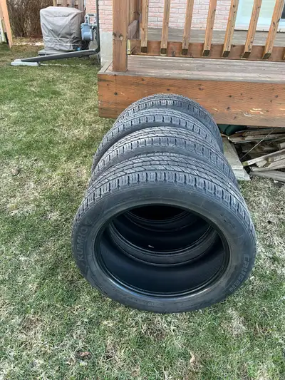 If it is here, still available. 3 All season tires Kumho Crugen 235-55R-19 - 101H. See attached pict...