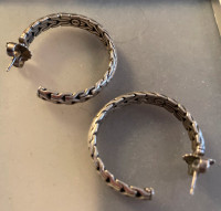 authentic John Hardy 925 silver hoop earrings