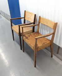 Vintage Walnut MCM Arm Chairs