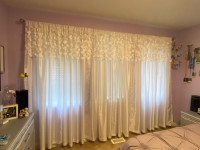 White Curtain Panels - 6 Panels in Total