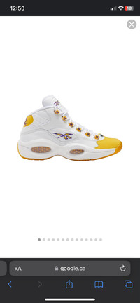 Brand new in box Allen Iverson Reebok Questions (yellow toe)