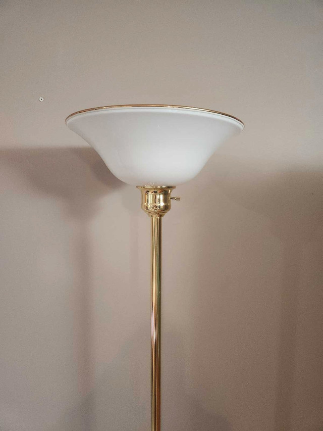 Pole Lamps - 2 Brass  in Indoor Lighting & Fans in Regina