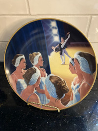 Limited edition Swan Lake Ballet decorative plate with stand