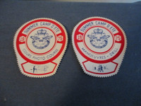 2 R.C.A.C. SUMMER CAMP JACKET PATCHES-AIR CADETS-1975-VINTAGE!