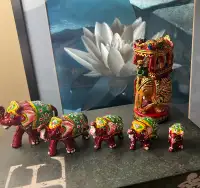 Colourful Elephants Figurines