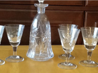 Pinwheel.  Carafe et verres