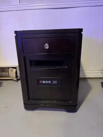heater/ side table with drawer and wheels , View more
