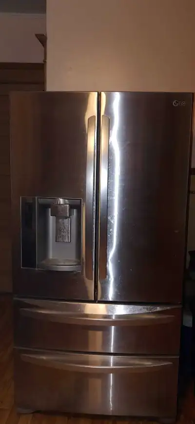 LG 36 inch counter deep.  Ice maker and water dispenser, View more