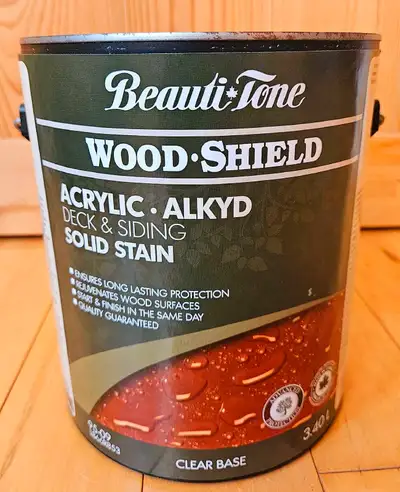 NEW BeautyTone Wood Shield Acrylic Solid Deck and Siding Stain, View more