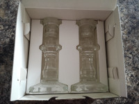Crystal candlestick holders, New in box