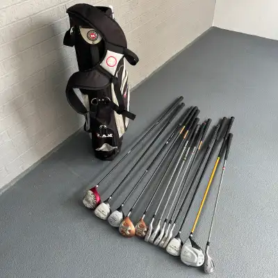 13 Clubs Golf SET in Ram Stand Bag Authentic Golf Equipment Right-handed, RH Comes with a golf theme...
