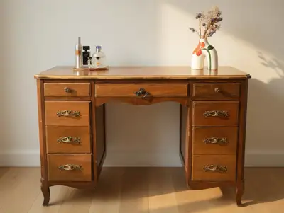 Elegant Vintage-Style Writing Desk, View more