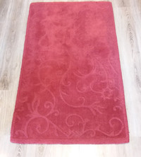 Burgundy Claret Pure Wool Rug  3 x 5