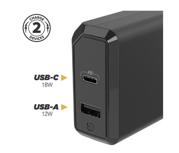 Chargeur PowerVolt USB-C USB-A, double, pour la maison SCOSCHE dans Appareils électroniques  à Longueuil/Rive Sud - Image 4