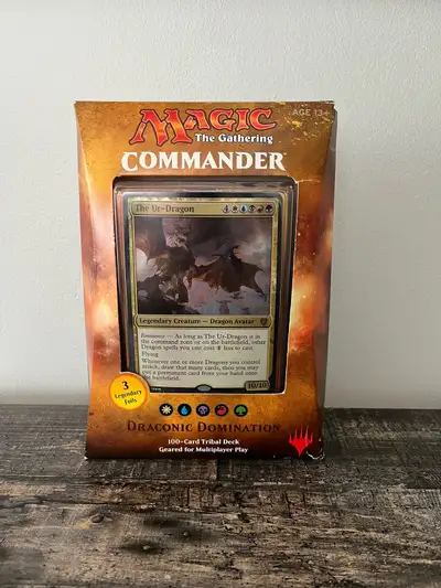 Magic the Gathering commander 2017 Ur-Dragon pre-con. Some damage to the corners (visible in the pic...
