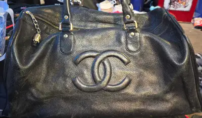 Chanel Black Leather Handbag, View more