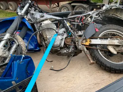 Bike needs stator and plastics put back on that’s it. Brand new back tire and new starter and batter...