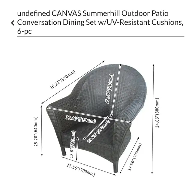 New In The Box CANVAS Summerhill Outdoor Patio Conversation set in Patio & Garden Furniture in Mississauga / Peel Region - Image 3
