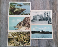 Five vintage Sault Ste.Marie postcards, one is 1924 and one 1936