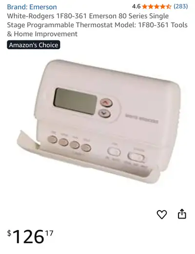 New Reliance Home Comfort Programmable Thermostat, View more