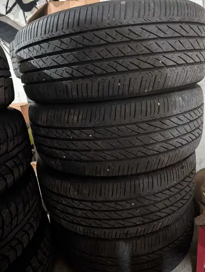 Tires and rims came off a 2020 Mazda 3 gt - there is only 2 good tires with rims , the other 2 rims...