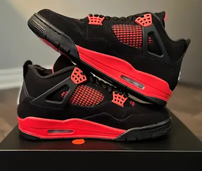 Jordan 4 Retro Red Thunder Brand New In Box Original Everything 100% Authentic Sizes Available: Size...