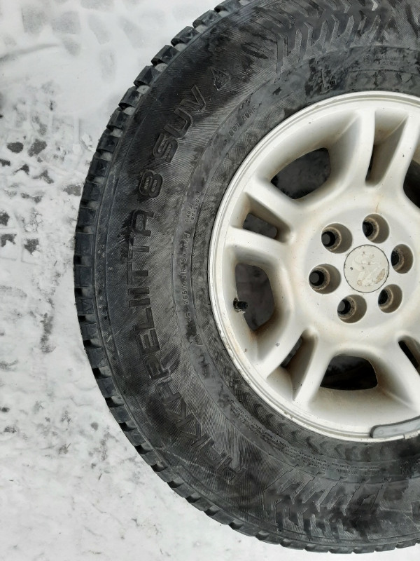 4 265 70 R16 NOKIAN HAKKAPELIITTA TIRES ON DODGE DAKOTA RIMS in Tires & Rims in Whitehorse - Image 3