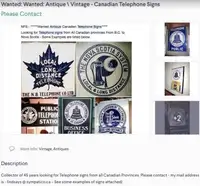 Wanted Canadian Telephone Signs