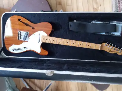 Fender TN-69 Thinline Telecaster Reissue MIJ (ENGLISH BELOW) Affiche une belle relique naturelle Éta...