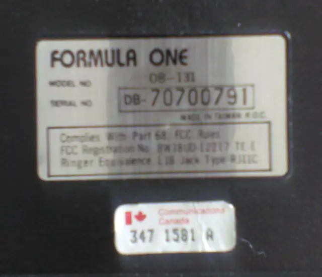 Vintage FORMULA ONE Telephone414907714608844803