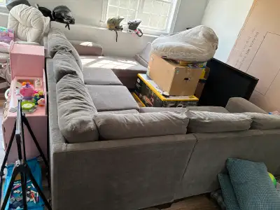 Large sectional L couch, View more